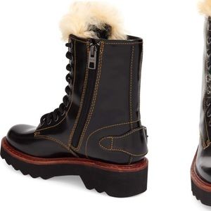 Coach Moto Boots with Shearling.